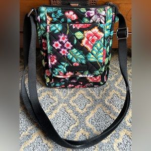 Vera Bradley Iconic RFID Mini Hipster in Vines Floral